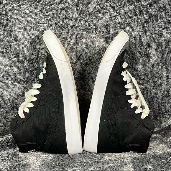 Nike Blazer Mid 77 Vintage Black White Shoes Size 5.5 Men/ Women’s 7 Canvas - Picture 6 of 8